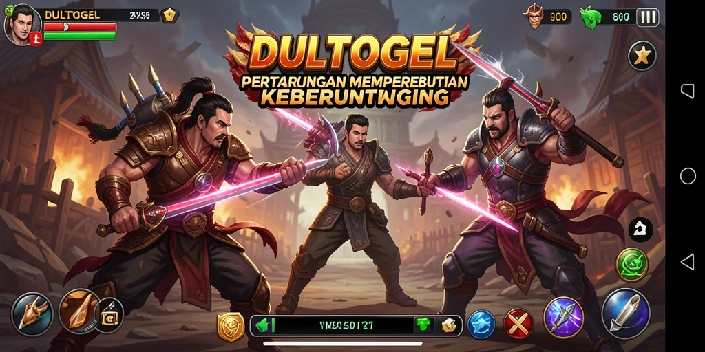 Tampilan aksi mengesankan dari gameplay DULTOGEL dalam Battle Royale.