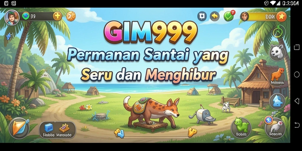 Tampilan gameplay GIM999 yang menawan dan penuh warna.