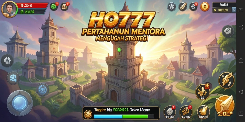 Tampilan gameplay menegangkan dari HO777 dalam aksi Tower Defense.