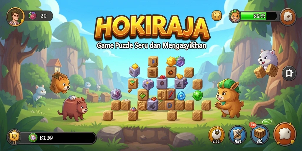 Tampilan gameplay HOKIRAJA dengan tantangan puzzle menarik.