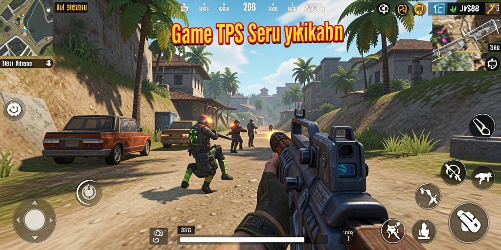 Screenshot menunjukkan aksi mendebarkan dalam gameplay TPS JVS88.