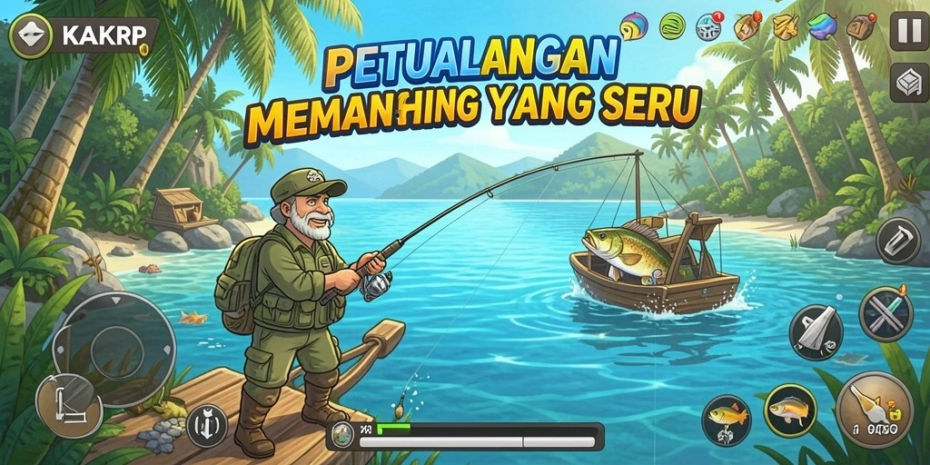 Tangkapan ikan yang menakjubkan dalam gameplay KAKRP.