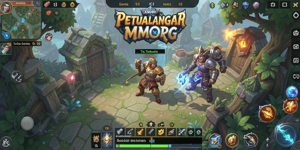 Tampilan screenshot gameplay KNO89 yang menarik dan penuh aksi MMORPG.