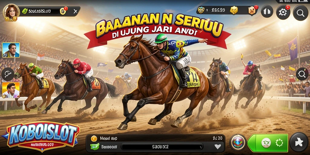 Tampilan gameplay balapan seru di KOBOISLOT.