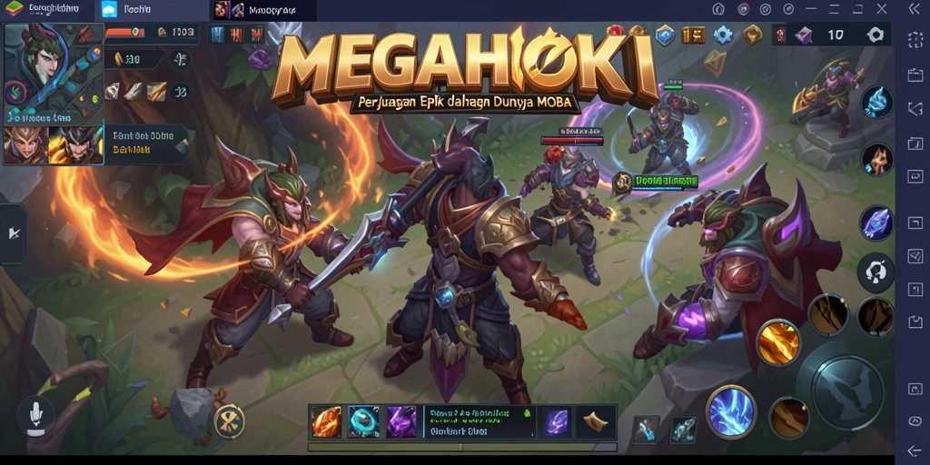 Tangkapan layar gameplay <strong>MEGAHOKI</strong> yang menampilkan aksi pertarungan intens.