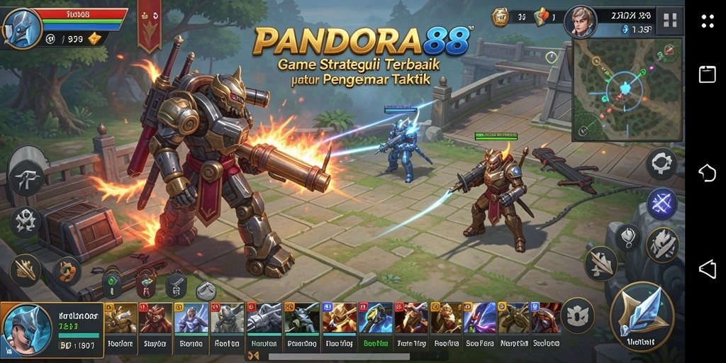 Tangkapan layar utama PANDORA88 menampilkan aksi seru dari gameplay strategi.