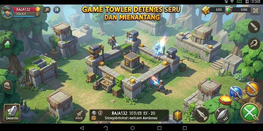 Gameplay menegangkan dalam RAJA132 mempertahankan kerajaan dari serangan musuh.