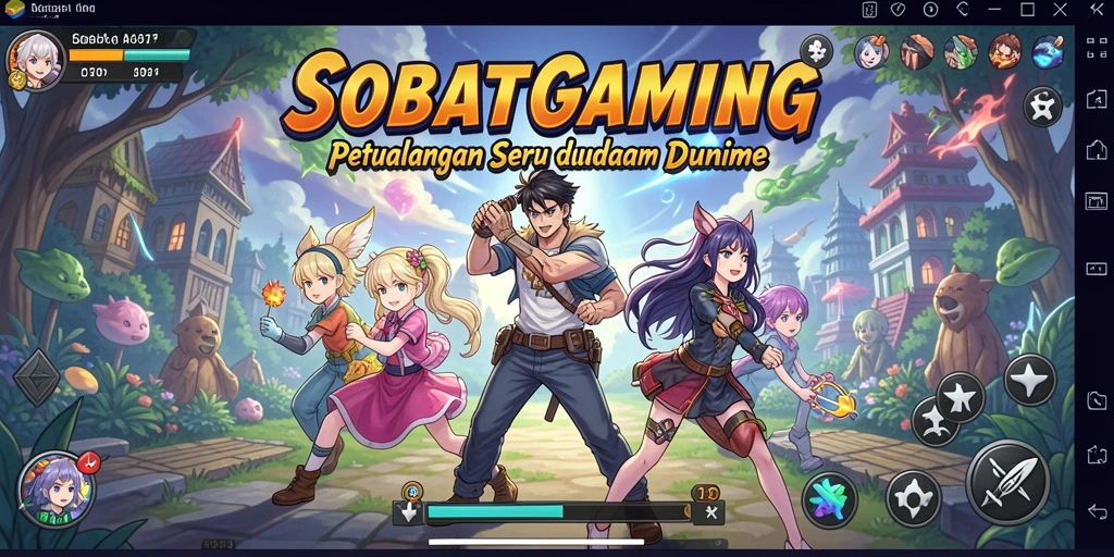 Melihat karakter anime ikonik dalam aksi penuh warna.