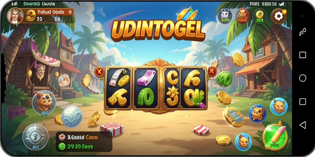 Tampilan gameplay seru dari UDINTOGEL yang menantang.